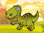 Jégkorszaki szórakoztató dinoszauruszok színezése
